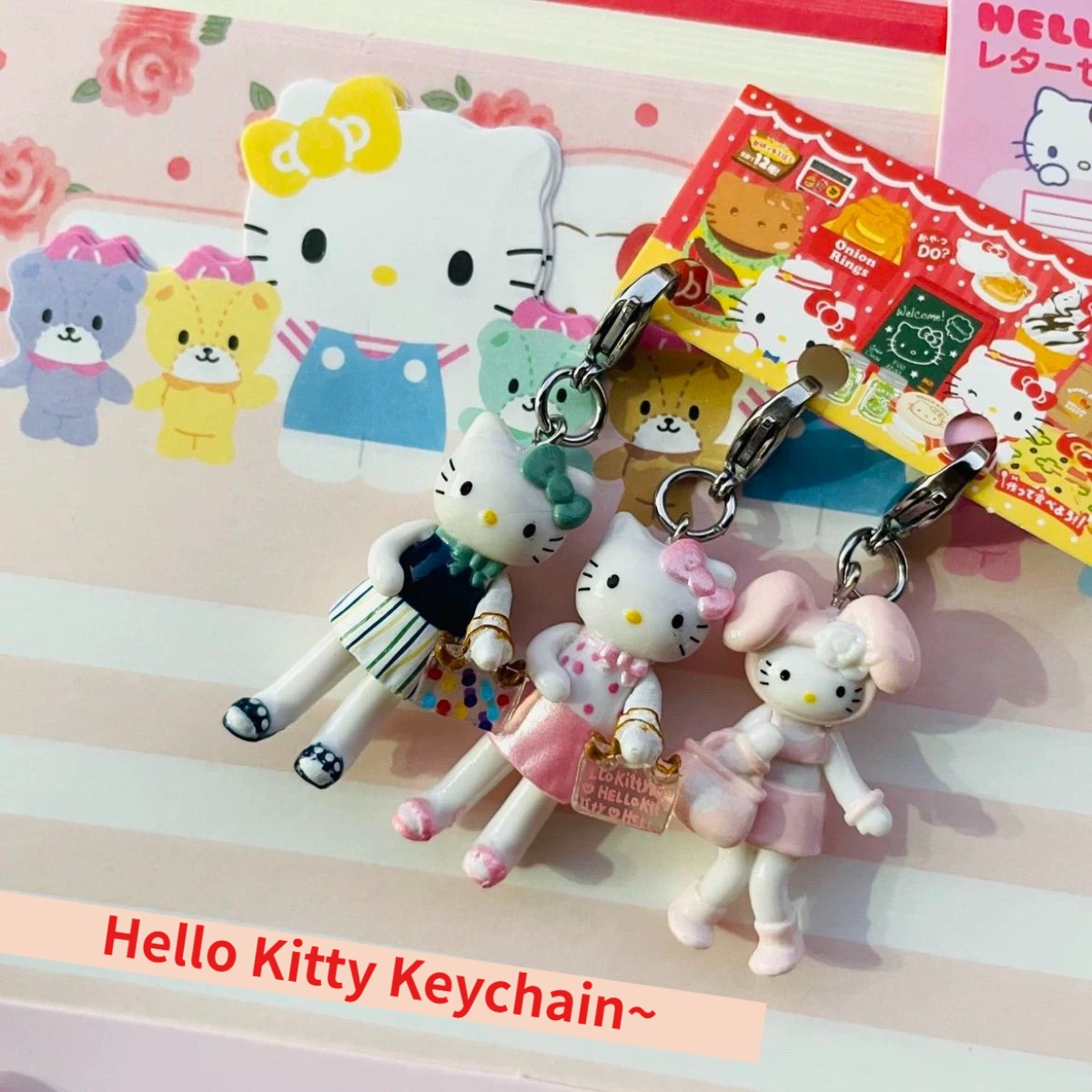 Phone Accessories Keychain - 3D Hello Kitty Cute Cartoon Bag