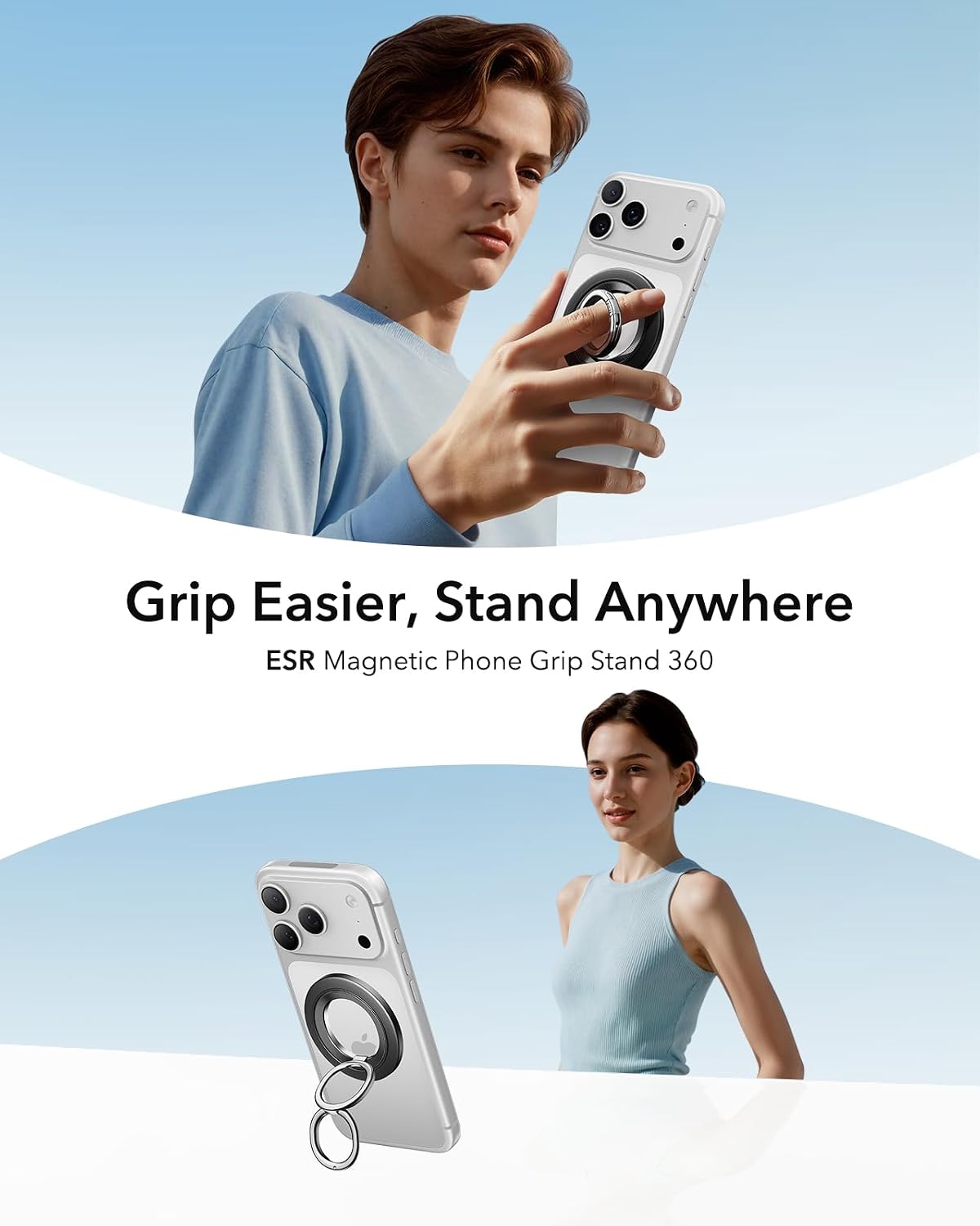 Dual-Side Magnetic Phone Grip, - Phone Accessories Stand incelemesi ve fiyatı