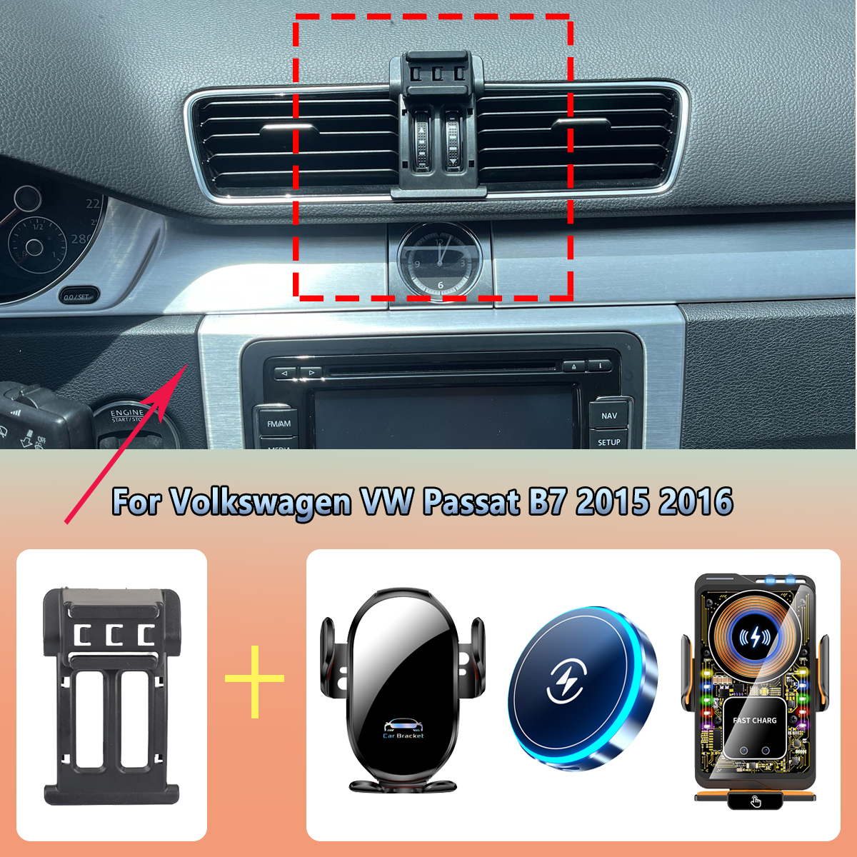 Car Phone Holder vent For Volk - Phone Accessories Rack incelemesi ve fiyatı