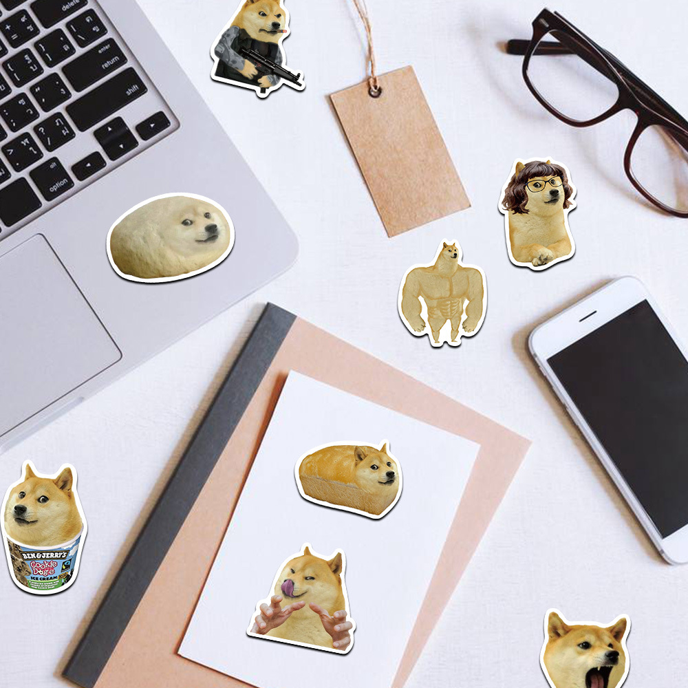 50Pcs Funny Doge MEME Stickers - Phone Accessories For Kids incelemesi ve fiyatı