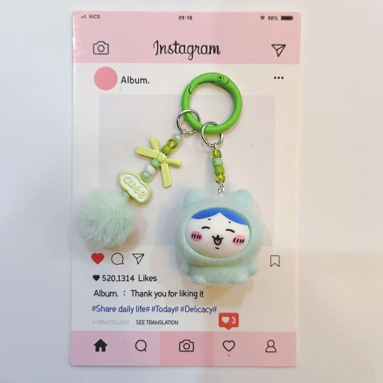yiji Flocked Cartoon Keychain  - Phone Accessories For Kids incelemesi ve fiyatı