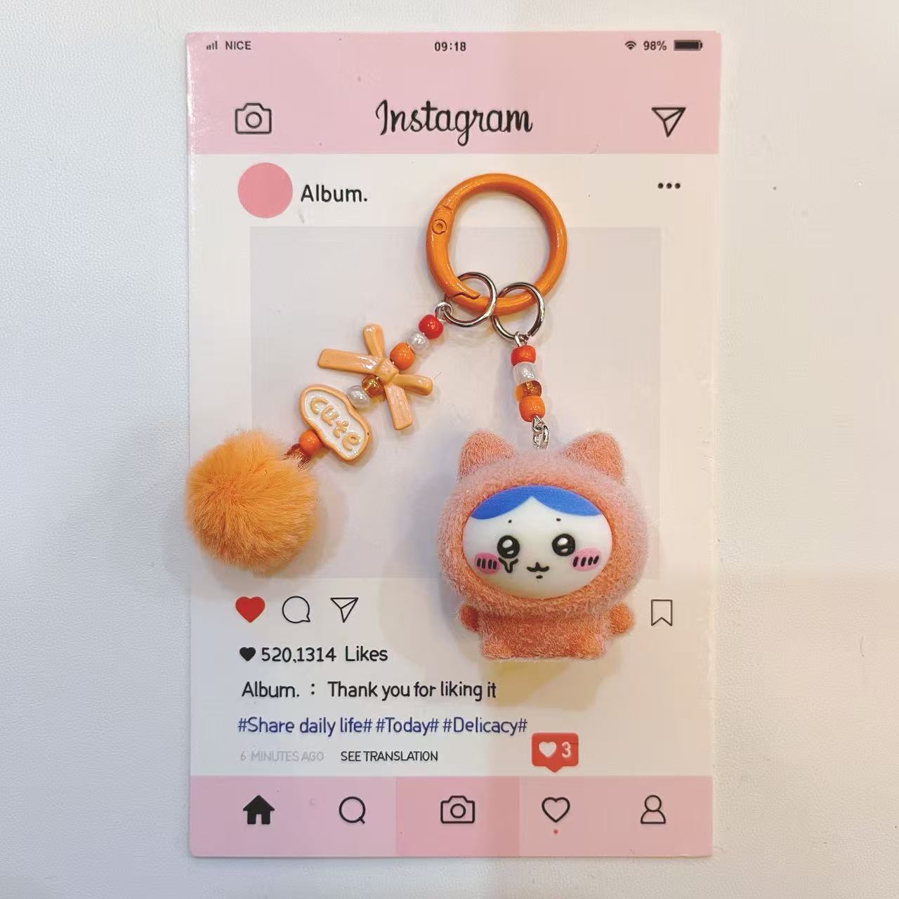 yiji Flocked Cartoon Keychain  - Phone Accessories For Kids incelemesi ve fiyatı