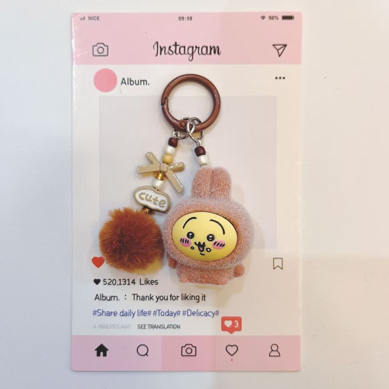 yiji Flocked Cartoon Keychain  - Phone Accessories For Kids incelemesi ve fiyatı