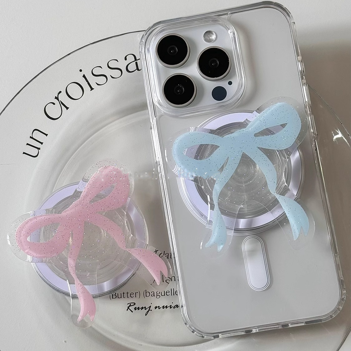 Ins Style Glitter Bow Magnetic - Phone Accessories Stand incelemesi ve fiyatı
