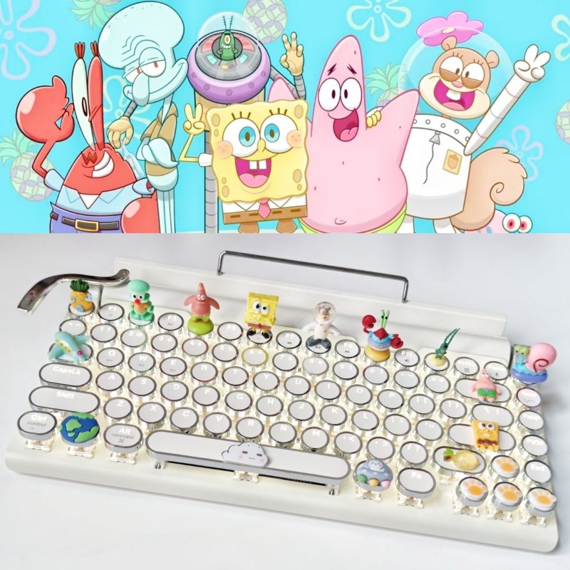 Retro SpongeBo Mechanical Keyb - Phone Accessories For Kids incelemesi ve fiyatı