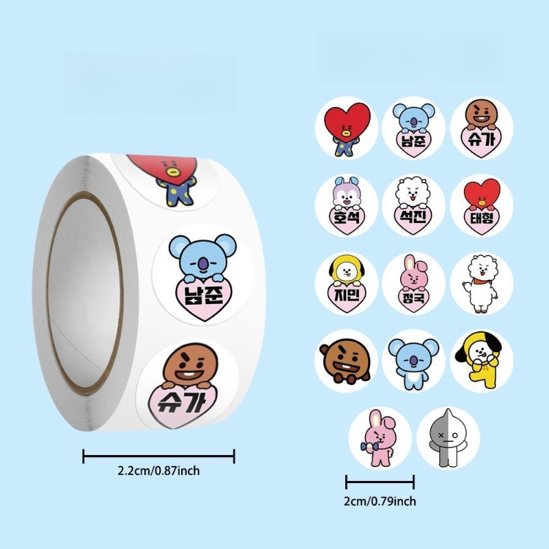 BT21 anime peripheral 500 stic - Phone Accessories Cute incelemesi ve fiyatı