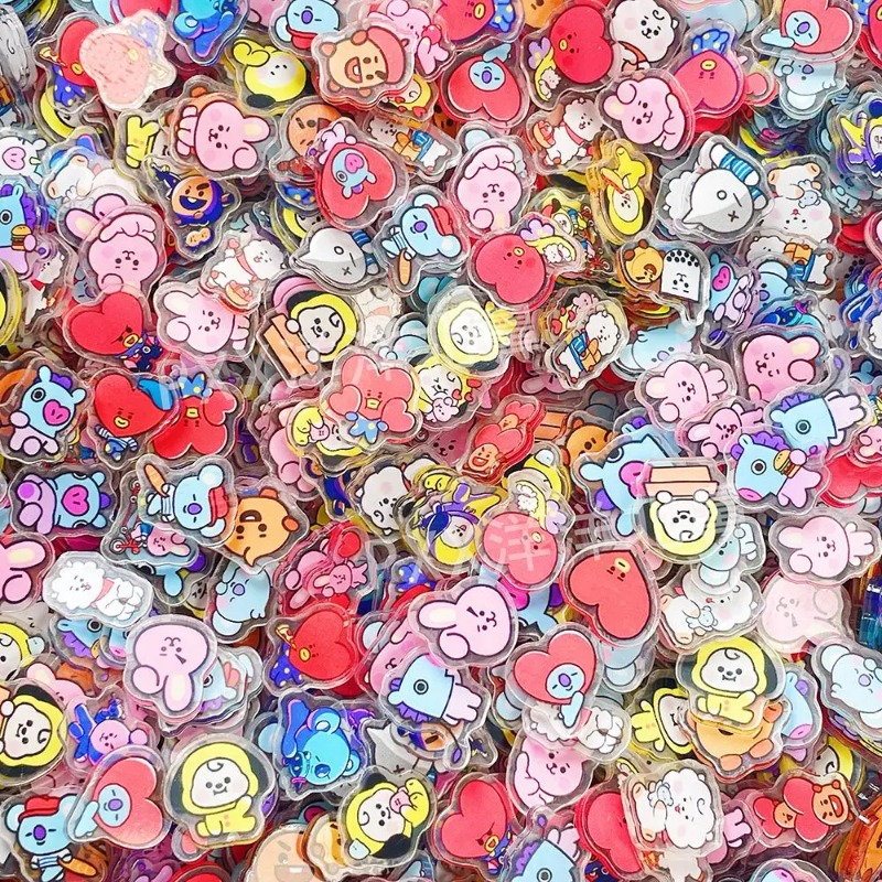 60PCS 2CM Kawaii BT21 Acrylic  - Phone Accessories Toys incelemesi ve fiyatı