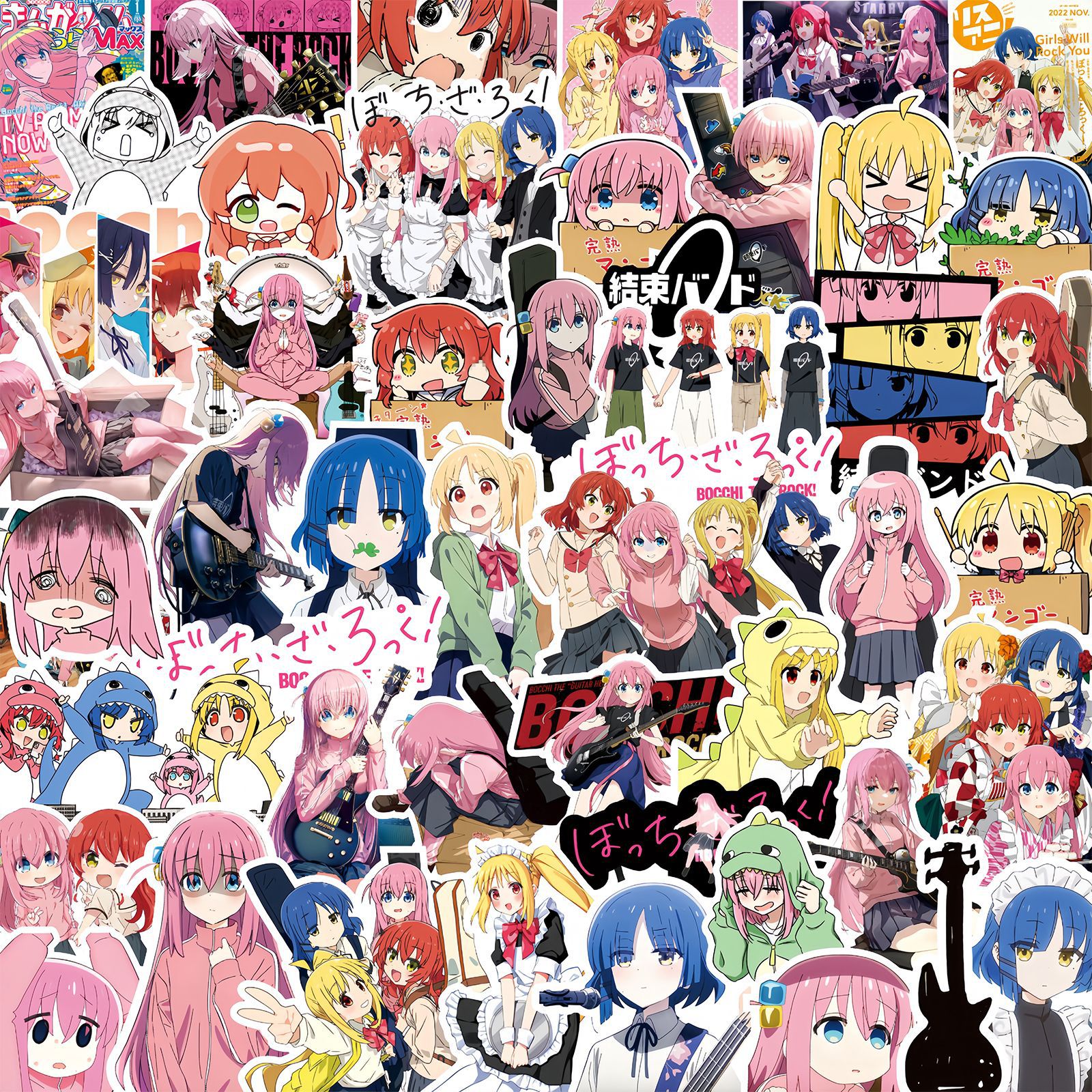 50Pcs Anime BOCCHI THE ROCK! S - Phone Accessories For Kids incelemesi ve fiyatı