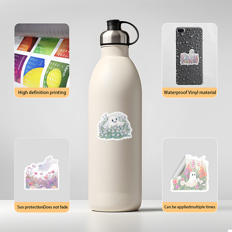 50PCS Cute White Ghost Graffit - Phone Accessories For Kids incelemesi ve fiyatı