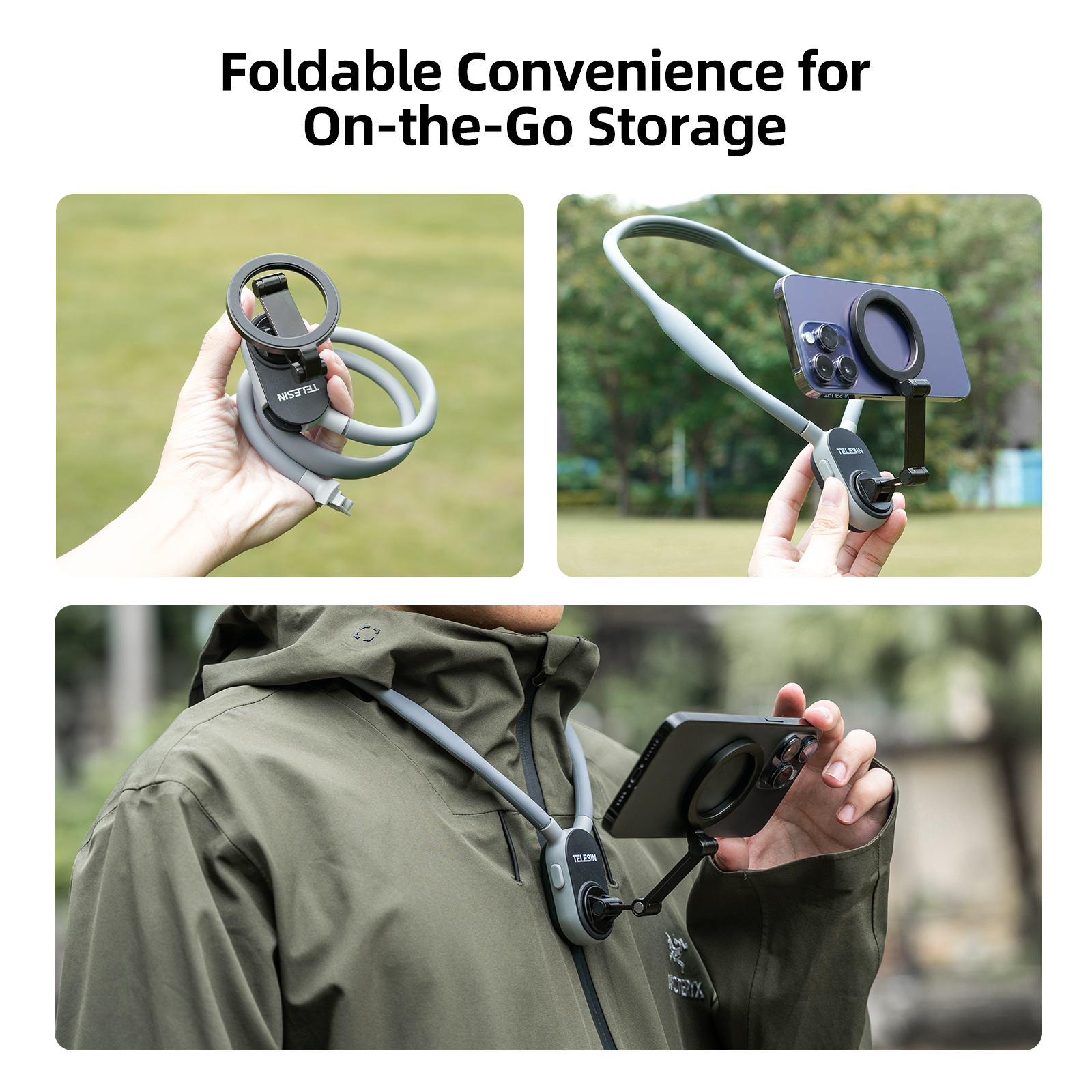 TELESIN Silicone Magnetic Neck - Phone Accessories Business incelemesi ve fiyatı