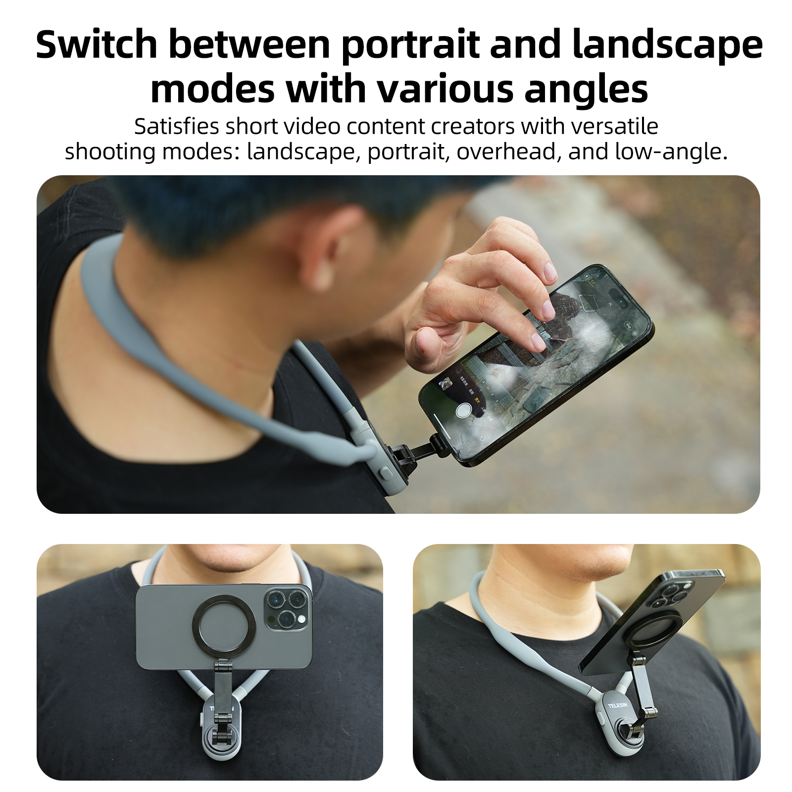 TELESIN Silicone Magnetic Neck - Phone Accessories Business incelemesi ve fiyatı
